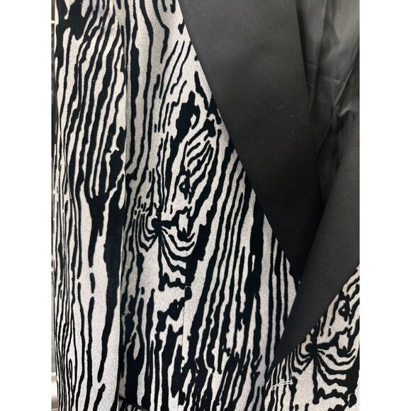NWT Slim Fit Zebra Patterned White Men Prom Blazer - Wessi 44 - Picture 7 of 9